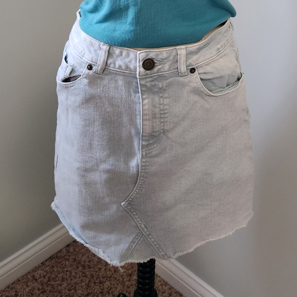 Light Blue Denim Skirt
